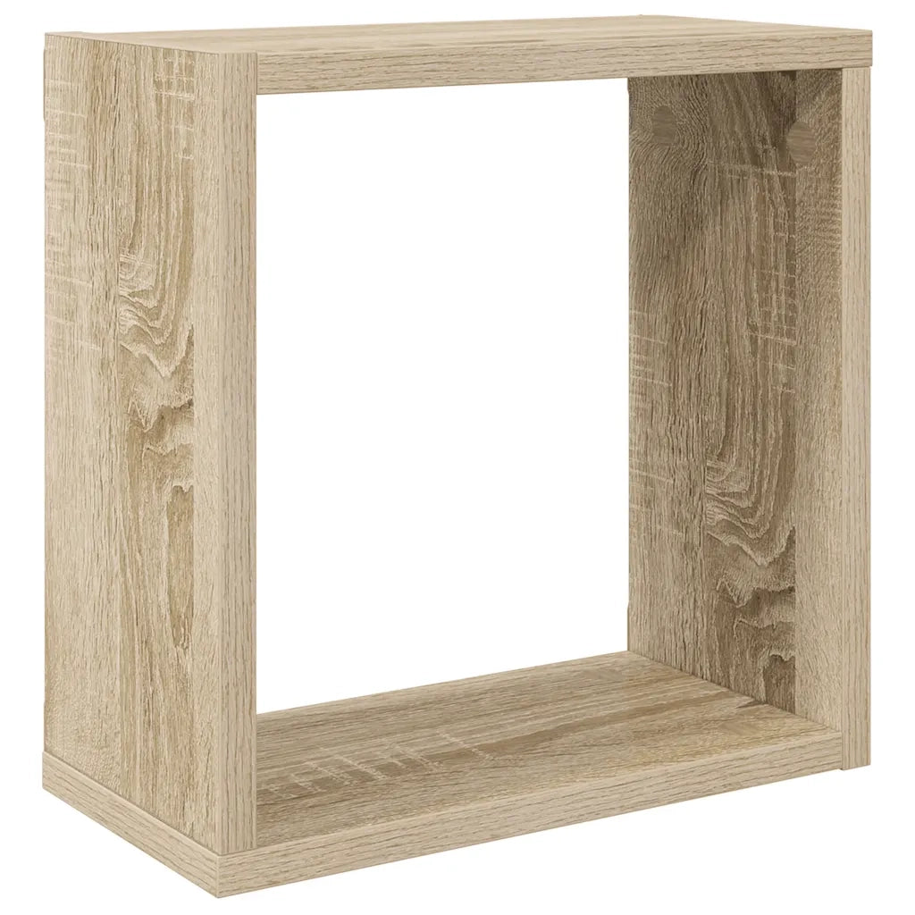 Mensole a Cubo 2 pz Rovere Sonoma 30x15x30 cm 807007