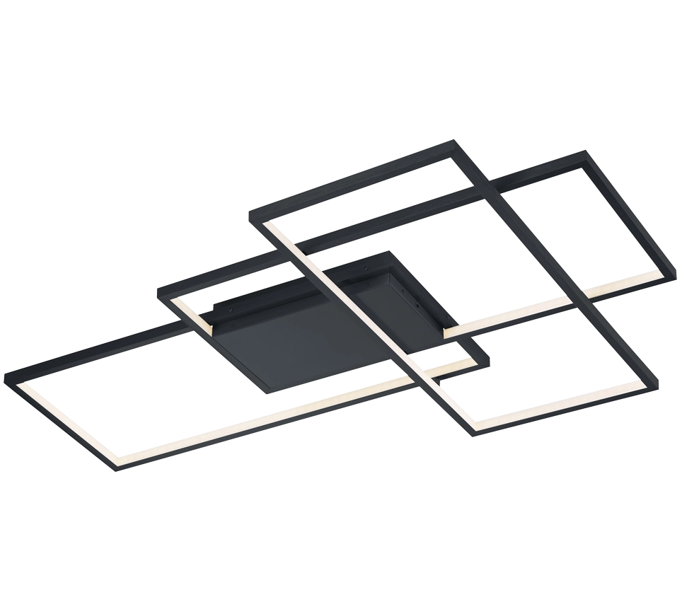 Plafoniera Led Interno Parete Soffitto Rettangoli Antracite 115cm Thiago GD Trio