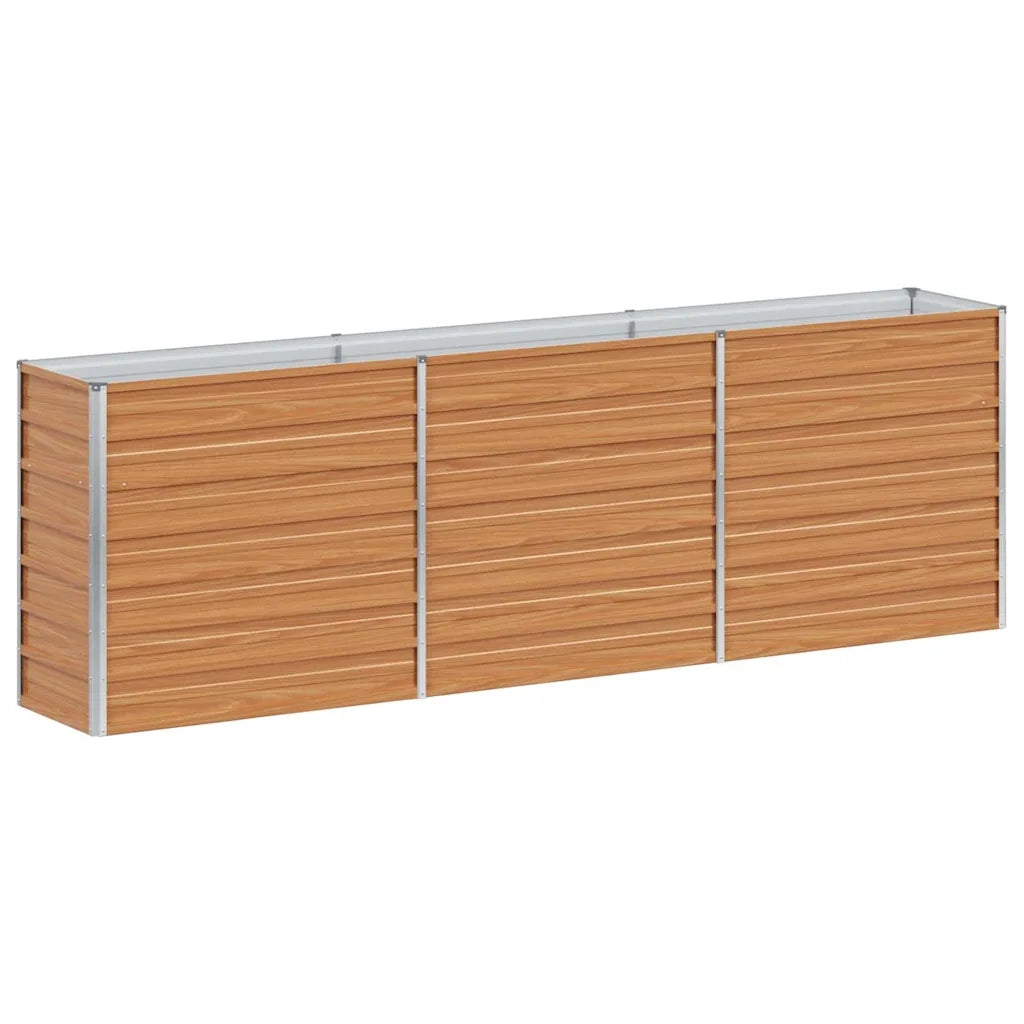 Fioriere | Cassetta per fiori | Letto rialzato da giardino Marrone Chiaro 240 x 40 x 77 cm