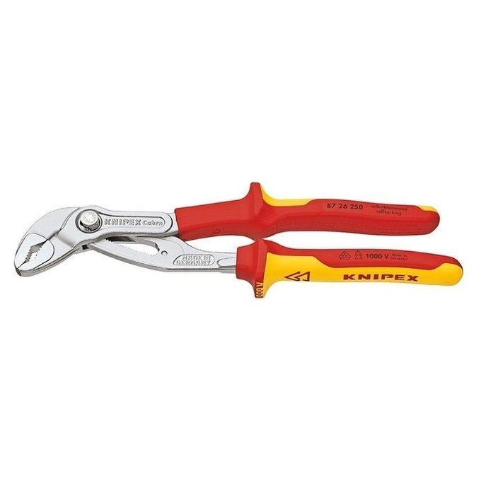 KNIPEX 88146 Cobra Pinza Regolabile VDE Isolata 250 mm con 24 Regolazioni e Impugnatura Bicomponente colore Nero