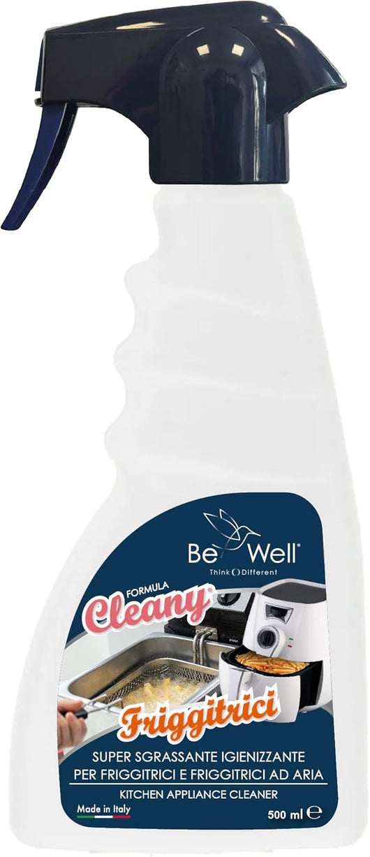 CLEANY Detergente Professionale Spray per Friggitrici E Friggitrici ad Aria, Sgrassante Super Igienizzante, 500 ml, Made in Italy