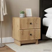 Armadio da Notte 2 pcs Rovere Artigianale 43 x 34,5 x 47,5 cm 893854