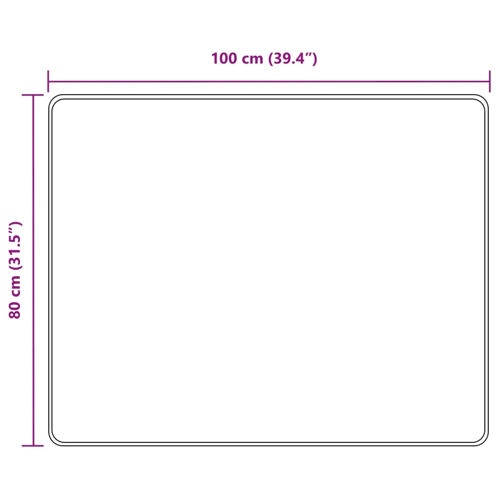Runner Tappeto MARSA Nero 80 x 100 cm Poliestere e PVC