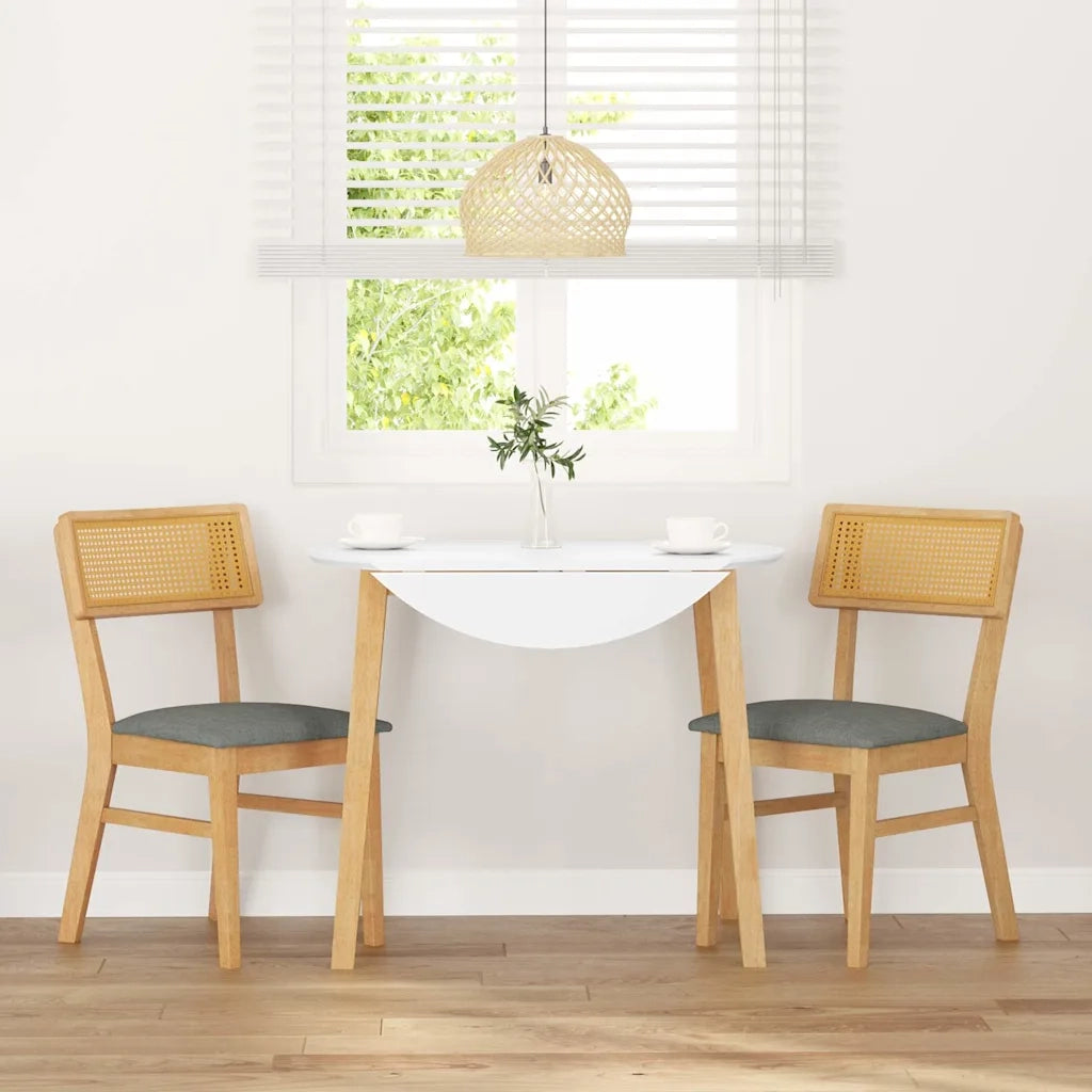 Sedie da Pranzo con Cuscini 2 pz in Legno Massello di Hevea 4102465