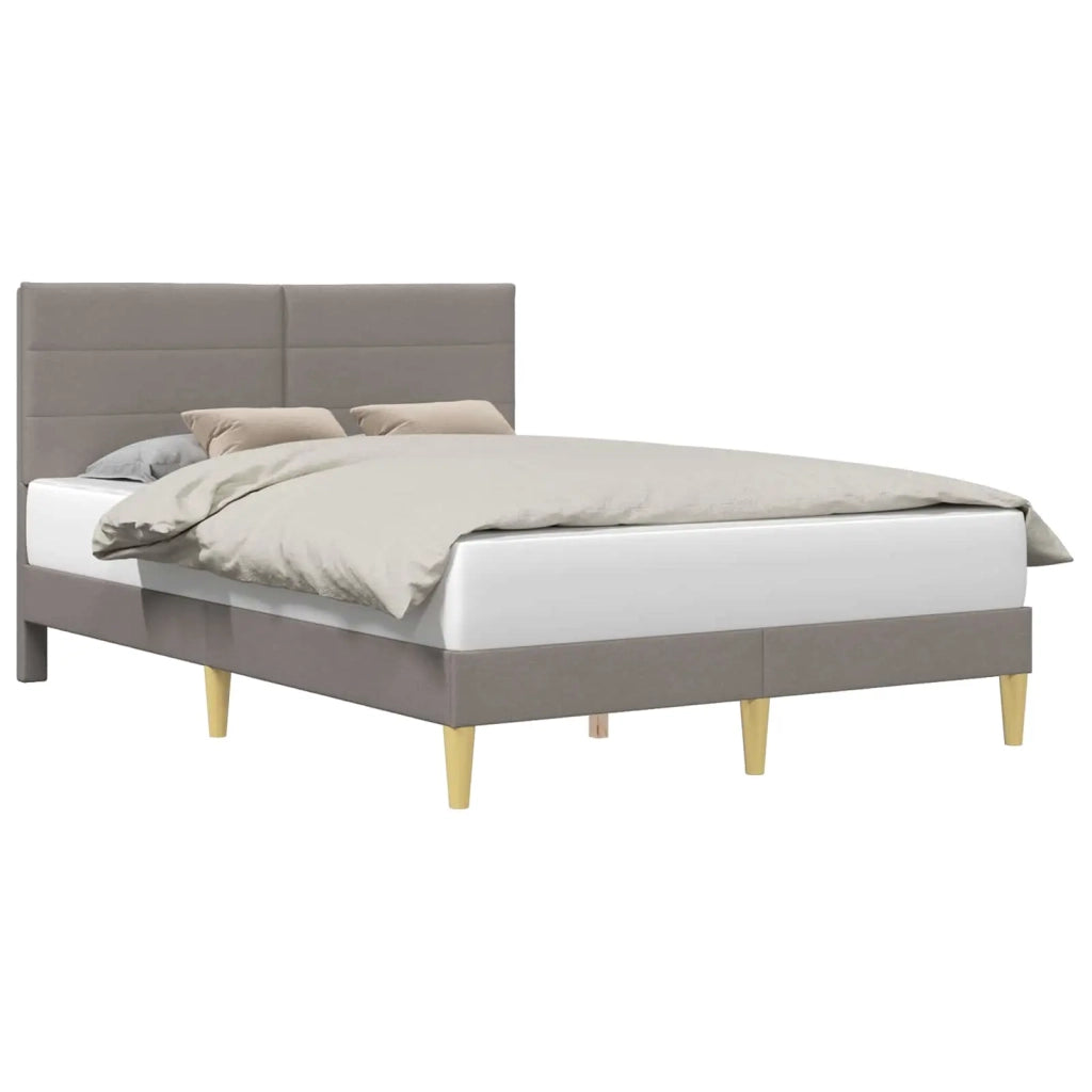 Struttura del letto con testiera Tortora 160 x 200 cm Tessuto 42027598