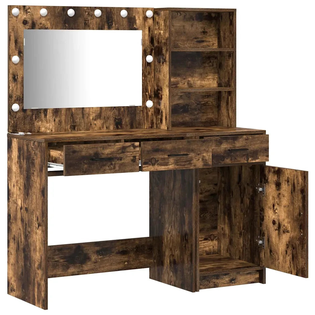 Tavolo da Trucco con cassetto 2 pcs Marrone Legno multistrato 3334267