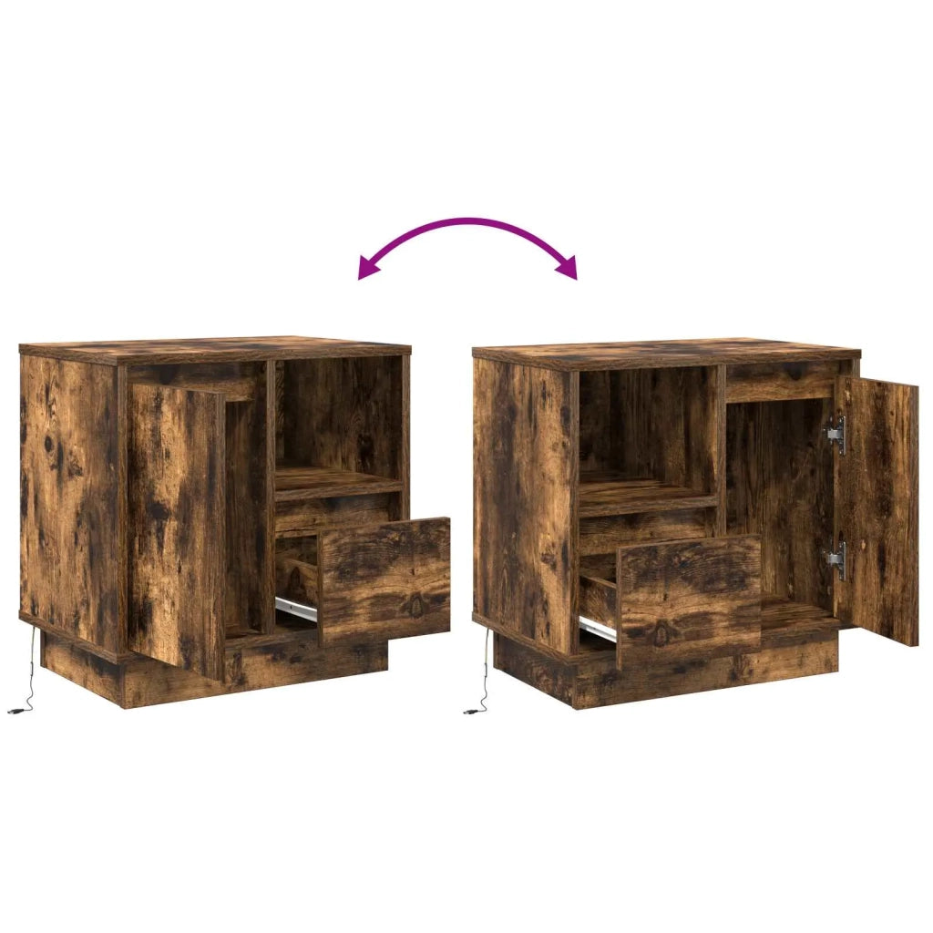 Armadio da Notte con cassetto Rovere fumé 50 x 34,5 x 50 cm. 869586