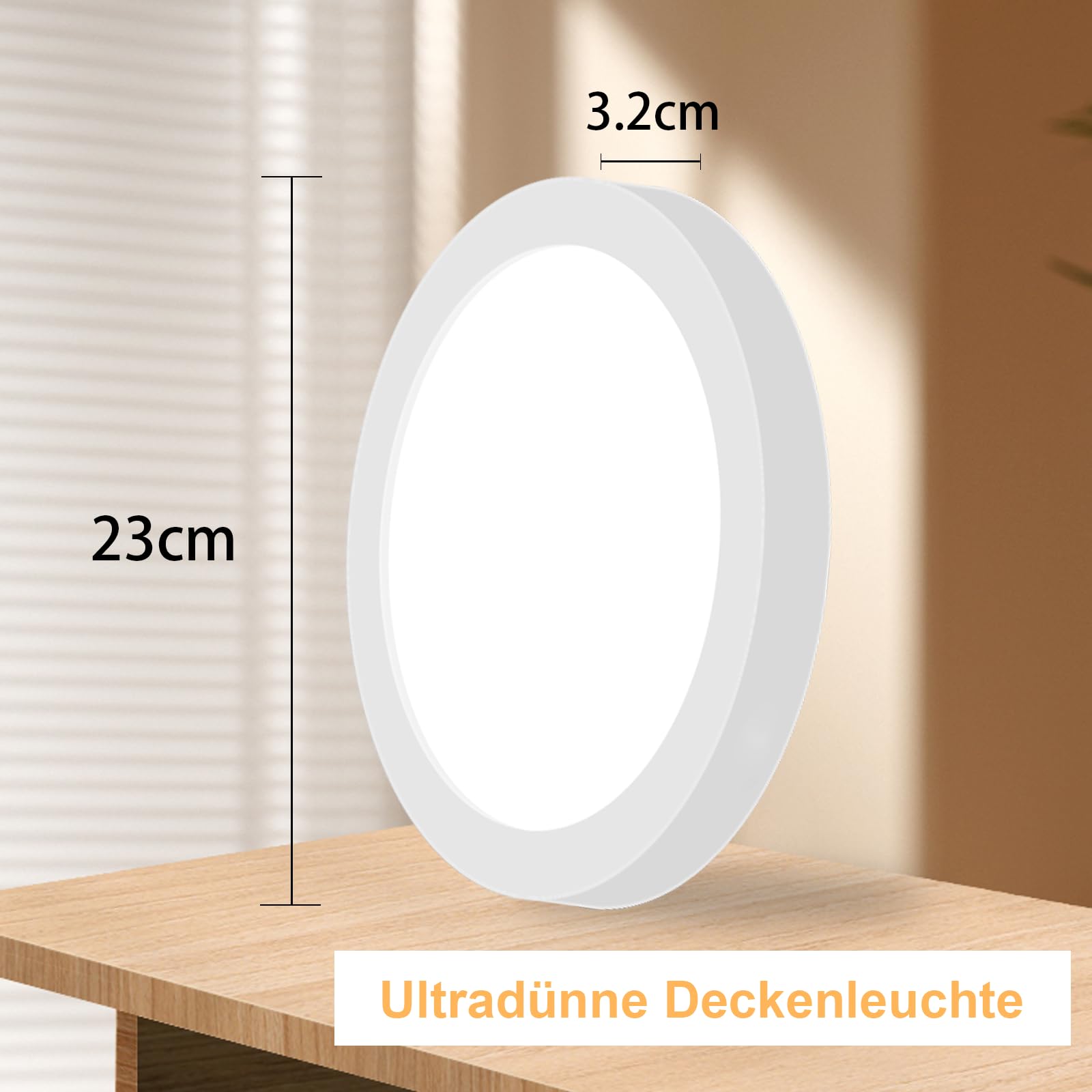 ZMH Lampada da soffitto LED set 2 pezzi tonda 18W 3000K 23cm bianca caldo moderna per corridoio interno