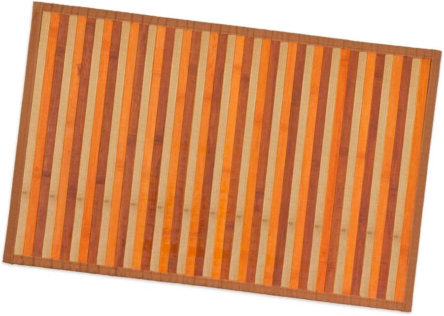 Tappeto Bamboo Legno 50x135 cm Stuoia Cucina Degradè Tovaglietta Colazione Retro Antiscivolo Beige