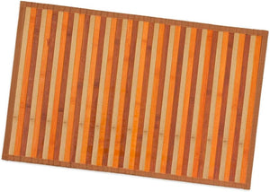 Tappeto Bamboo Legno 50x175 cm Stuoia Cucina Degradè Tovaglietta Colazione Retro Antiscivolo Beige