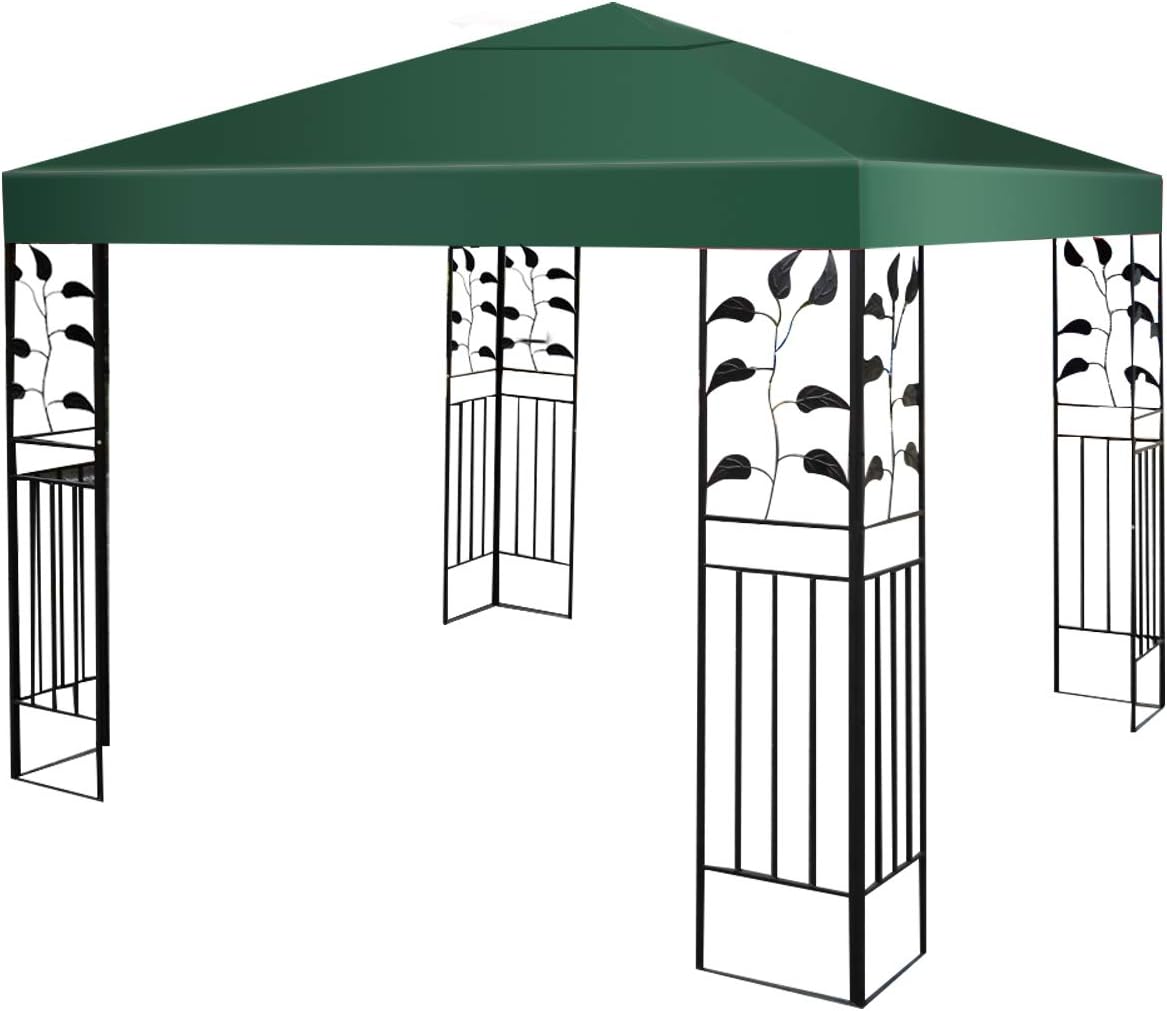 Copertura per Gazebo, Tetto Ricambio per Gazebo, Tetto del Padiglione 3x3 m (Verde)