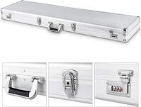 Custodia Dura in Alluminio per Fucili Valigetta Pistola con Serratura, 134 x 35 x 12 cm