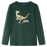 Maglietta da Bambino a Maniche Lunghe Verde Scuro 92cod mxl 132026