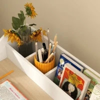 Set Scrivania per Bambini con Spazio di Archiviazione, Scomparti Aperti, Sedia, 3-8 Anni, Legno