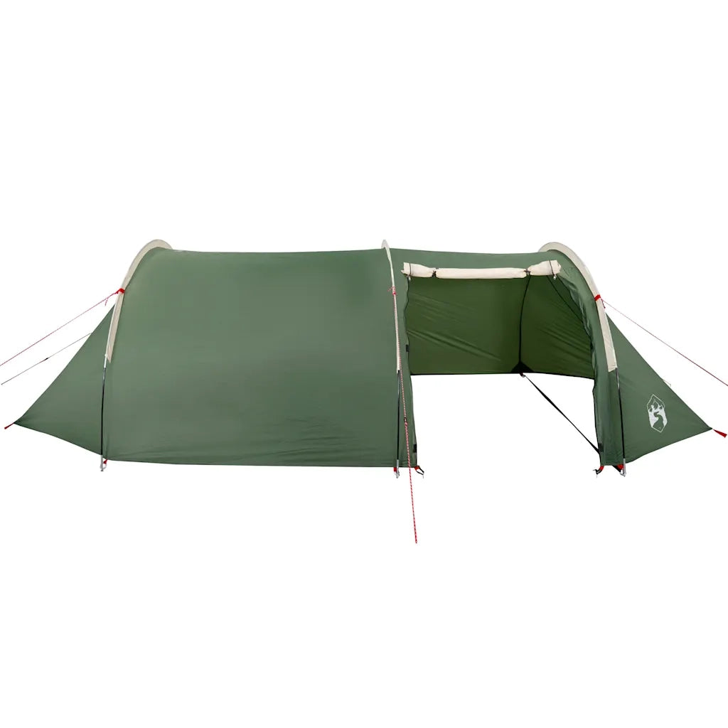 Tenda da Campeggio a Tunnel per 4 Persone Verde Impermeabile 94394