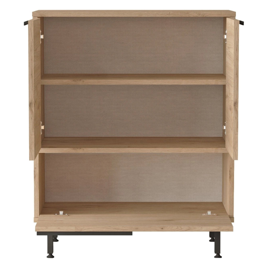 Madia Rive, Credenza 3 Ripiani, 75x36x90h cm Marrone Rovere