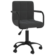 Sedia girevole/poltrona da ufficio/studio in velluto nero 02_0024166