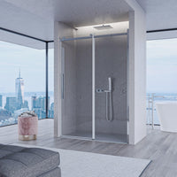 Porta Parete Doccia 100 cm 1 Anta Scorrevole in Cristallo Trasparente 8mm H195 Bonussi Selina