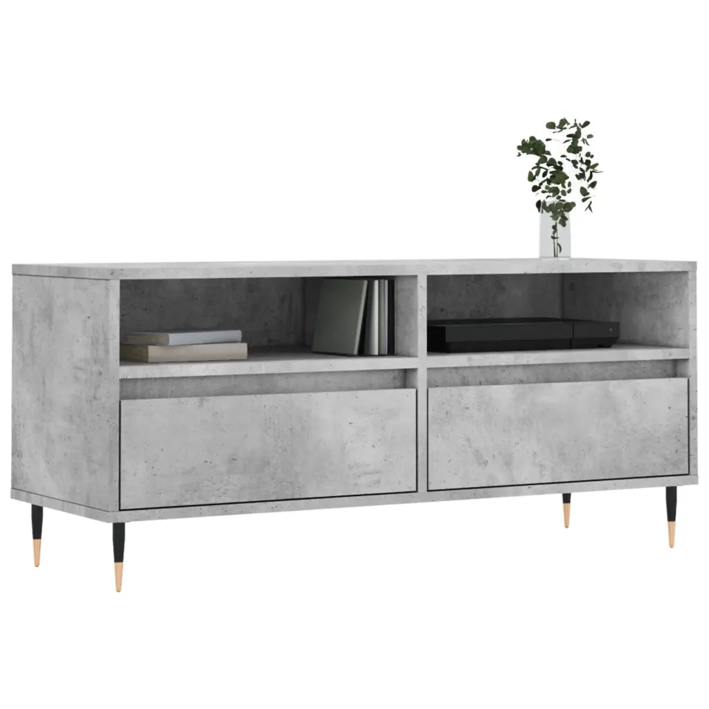 Mobile per TV Grigio Cemento 100x34,5x44,5 cm Legno Multistrato 831232