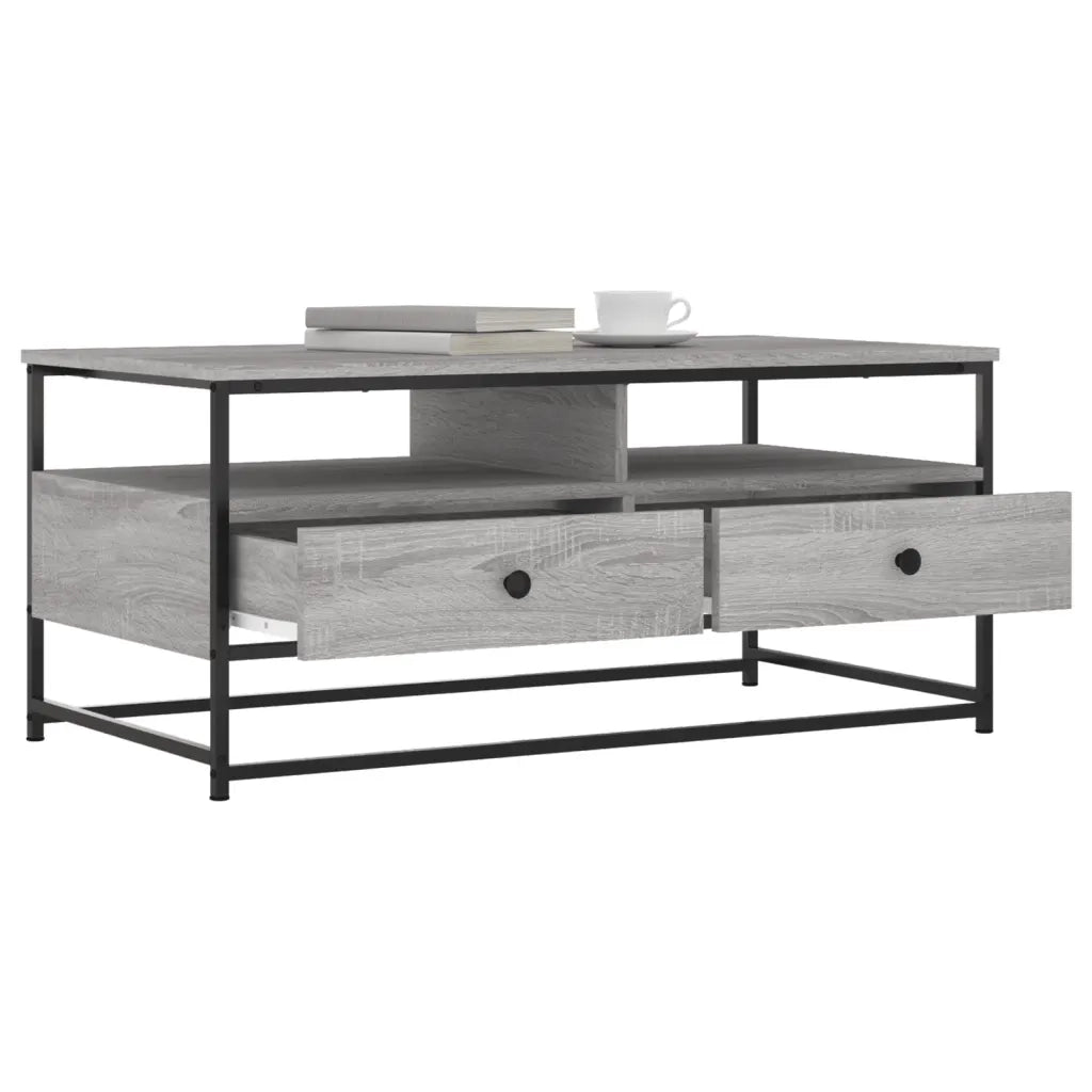 Tavolino da Salotto Grigio Sonoma 100x51x45cm Legno Multistrato 835287