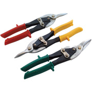 Trade Shop - Set 3 Forbice Forbici Stagno Cesoia Per Lamiera A Taglio Dritto Destro Sinistro -