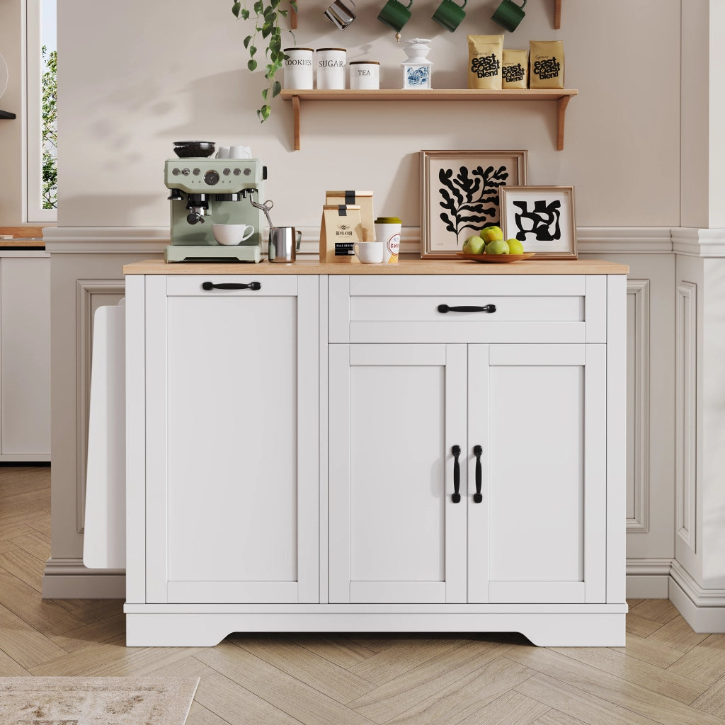 Credenza Moderna 3 Ante e Cassetto con Ripiani ¨C Xylo ¨C Bianco