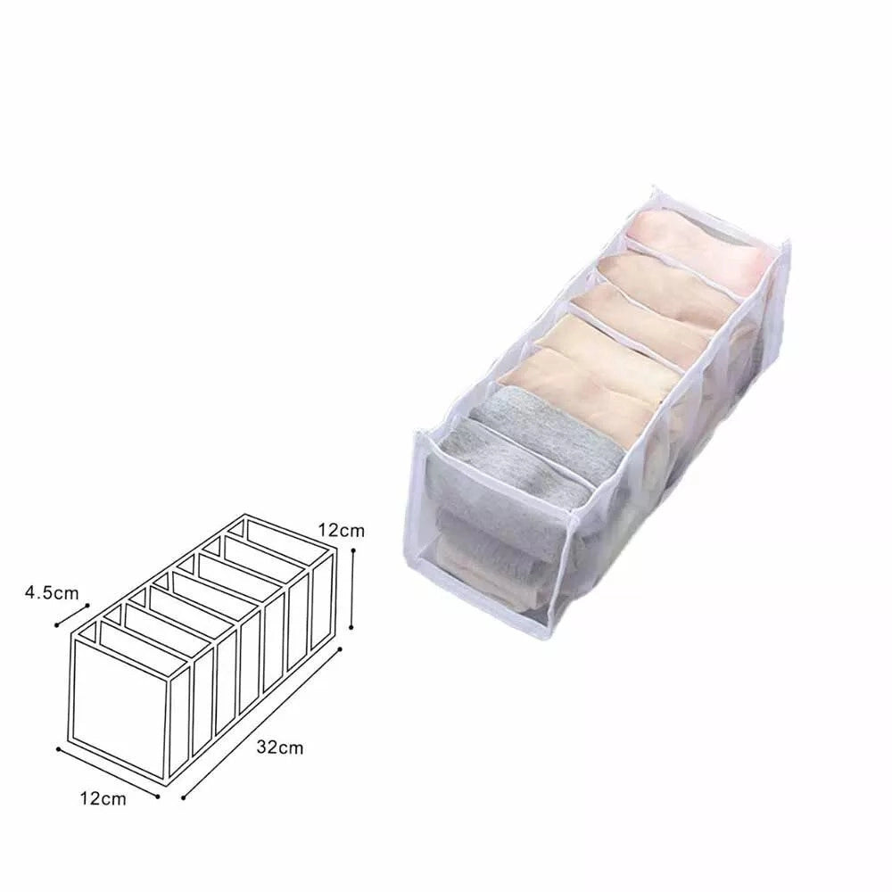 Trade Shop - Organizer Per Cassetti 7 Scomparti Tessuto Biancheria Intima Salvaspazio 59978 -