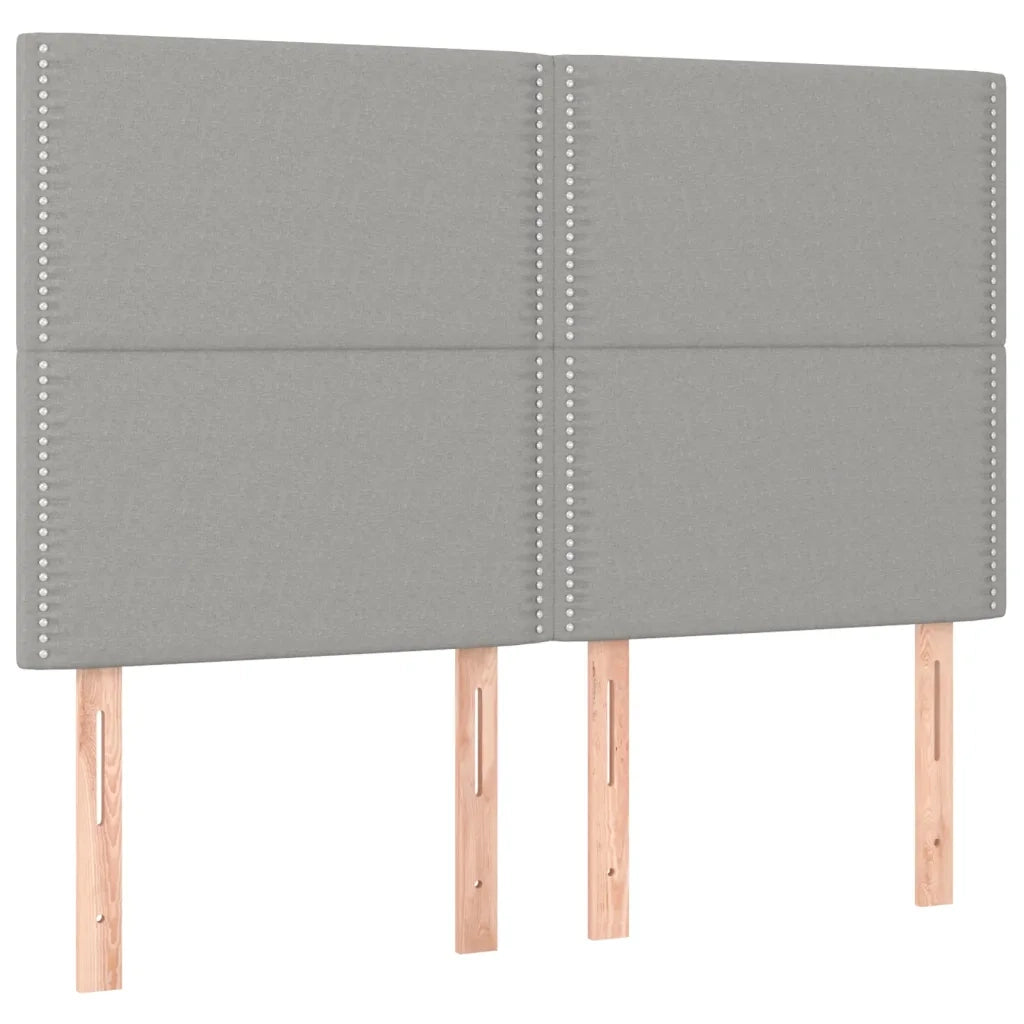 Giroletto a Molle con Materasso Grigio Chiaro 140x190cm Tessuto 3131345