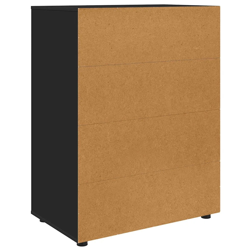 Armadi di Stoccaggio Nero 80 x 48 x 105 cm Legno multistrato