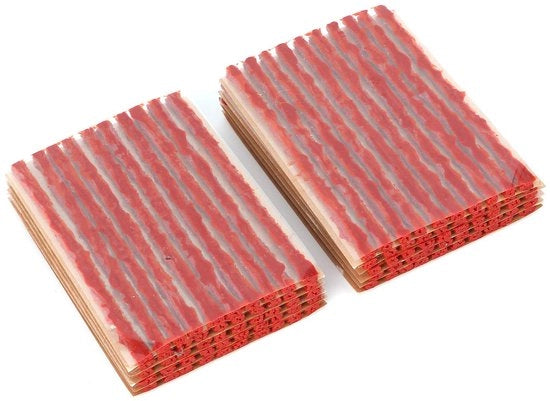 Kit di riparazione pneumatici 100 pezzi - Striscia di sigillaggio tubolare - Kit di riparazione pneumatici - Gomma - Adatto per auto/motocicletta - 100 x 3 mm