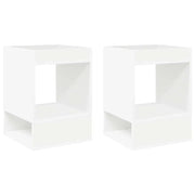 Tavolino 2 pz | Tavolo laterale Bianco 40 x 40 x 56 cm Legno multistrato
