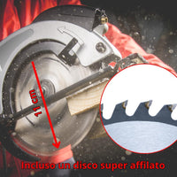 Sega Circolare per Legno, Seghetto Elettrico Multiuso per Legno, Marmo e piastrelle, Potenza 1250W, Lama da 105 mm 4 pollici.