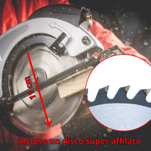 Sega Circolare per Legno, Seghetto Elettrico Multiuso per Legno, Marmo e piastrelle, Potenza 1250W, Lama da 105 mm 4 pollici.