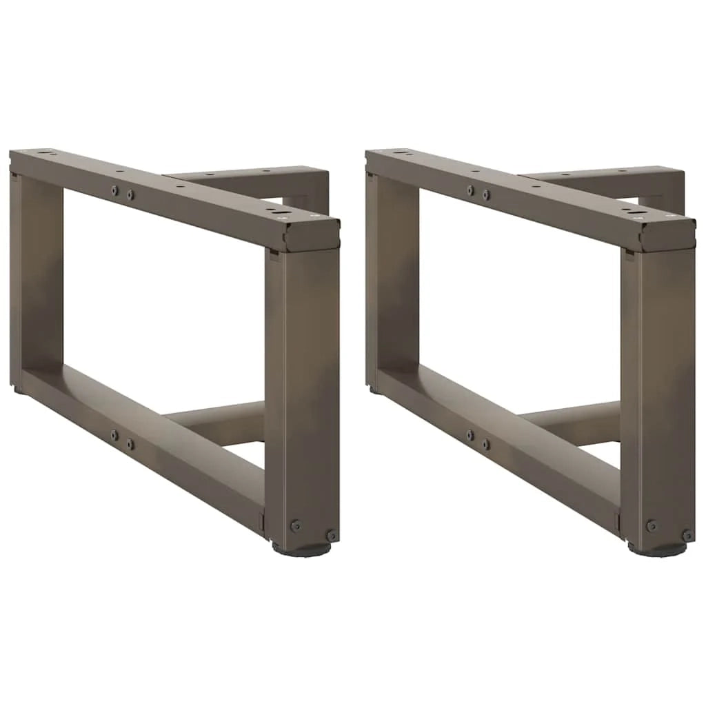 Set di 2 gambe robuste e regolabili per tavolino da caffè geometrico 70 x 25 x 31 cm in acciaio nero 02_0057289