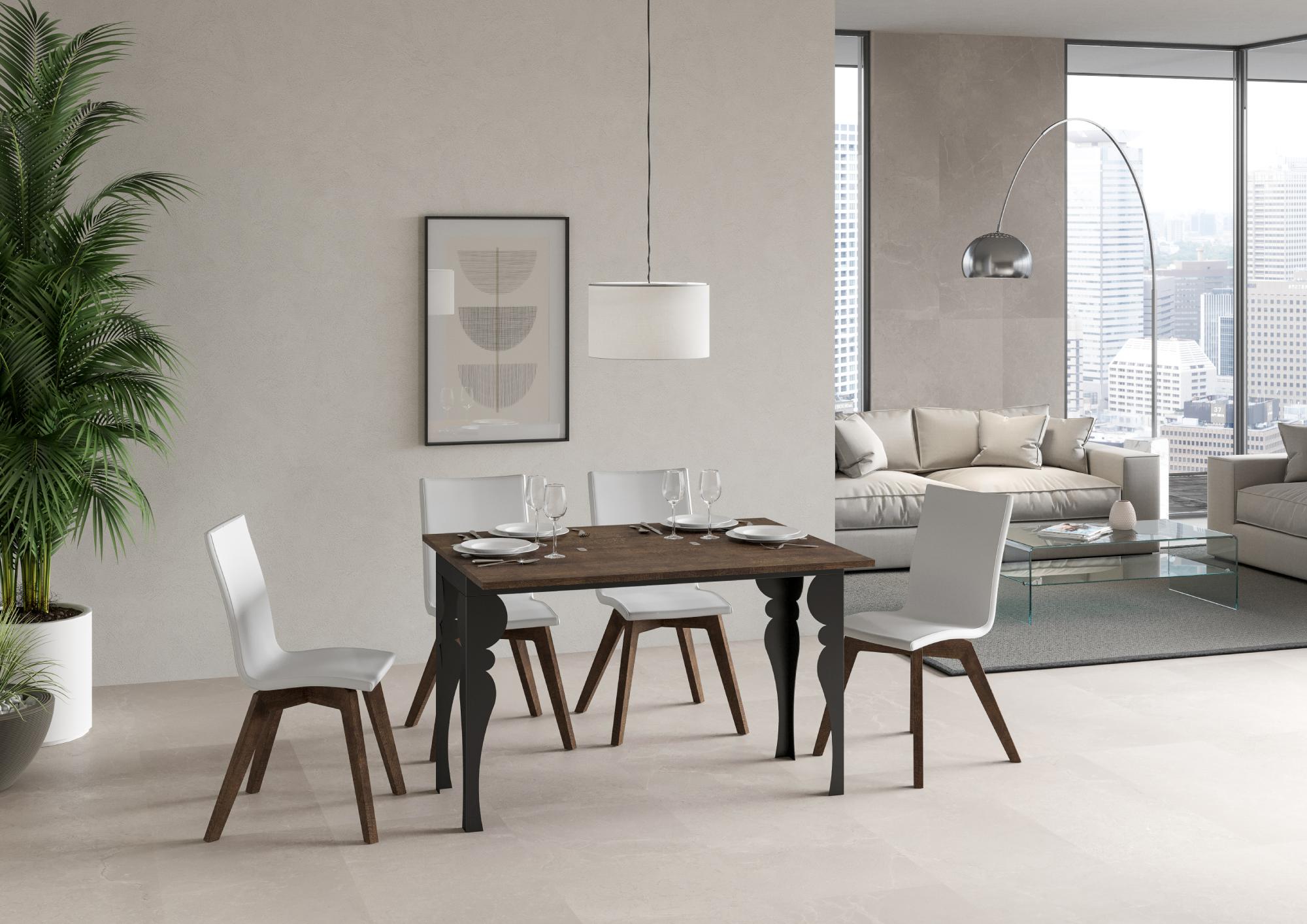 Tavolo Salvaspazio Allungabile 120/200x45/90x80/78 cm Paxon Double Noce