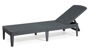 Lettino Prendisole da Giardino 187,5x58x29 cm in Resina Keter Jaipur Antracite