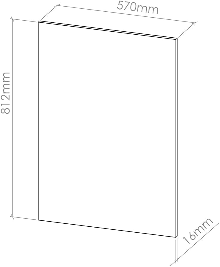 Pannelli laterali per il mobile base R-Line, Quercia dorata, Set di 2, per la libera combinazione all'interno di sistemi cucina modulari