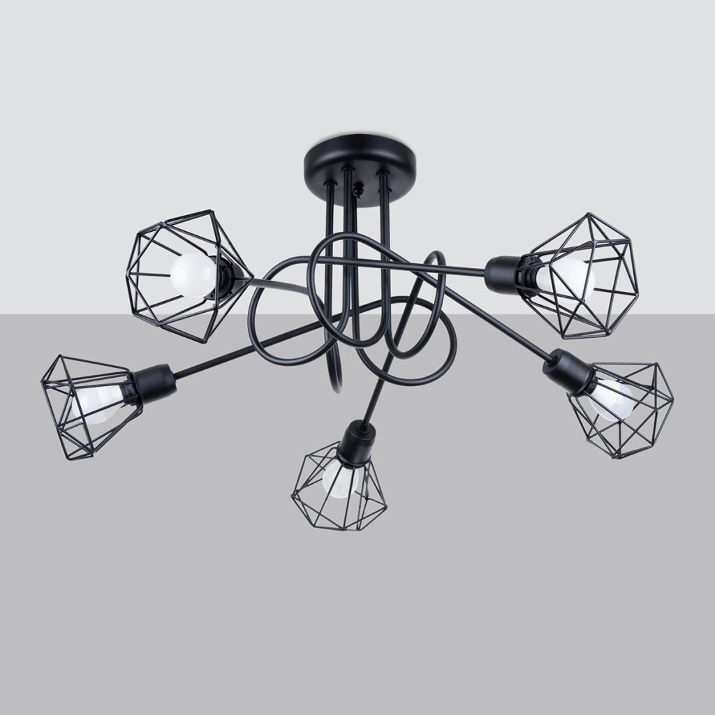 Lampadario ARTEMIS 5S nero