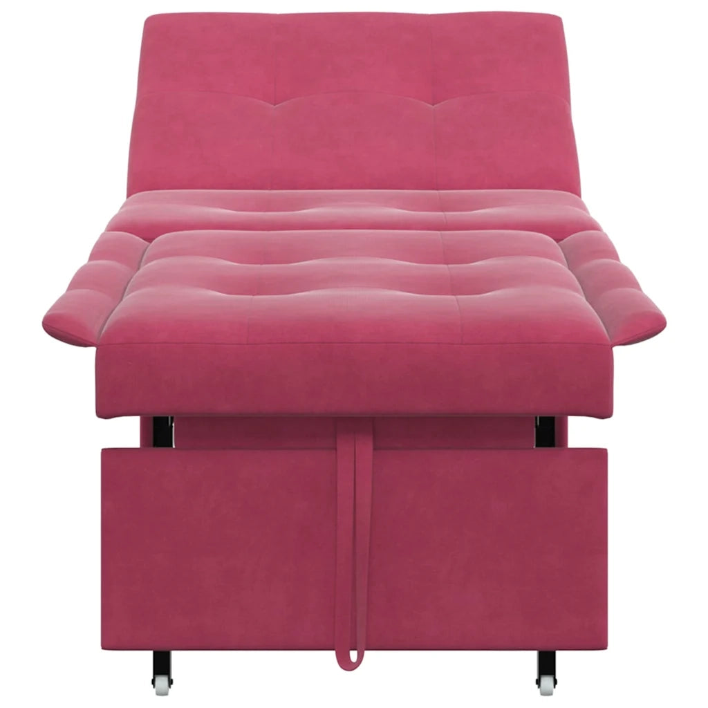 Divano letto-Sofa Letto-Daybed Rosso Vino 194 x 67 x 82 cm Velluto