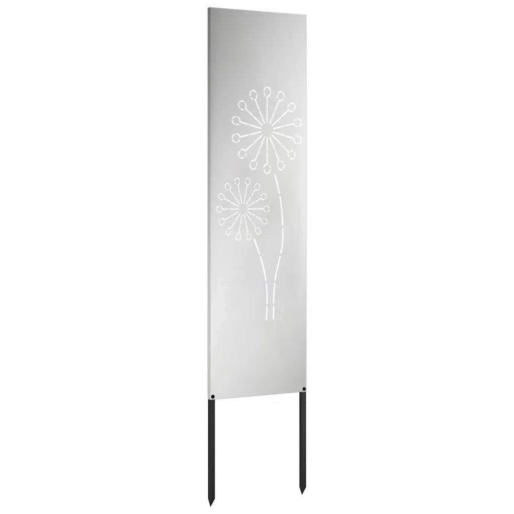 vidaXL Schermo per privacy in giardino Traforo Argento 32 x 140 cm