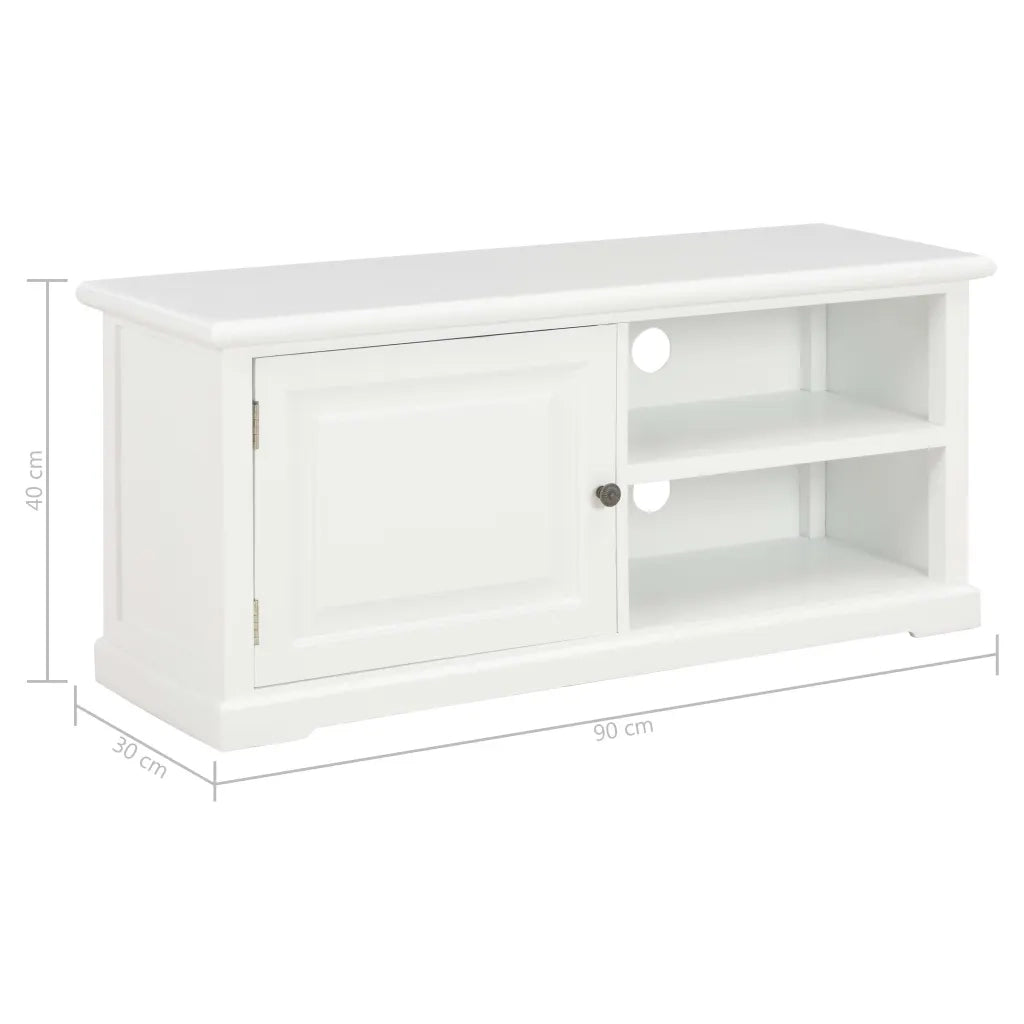 Mobile Porta TV Bianco 90x30x40 cm in Legno cod mxl 34033