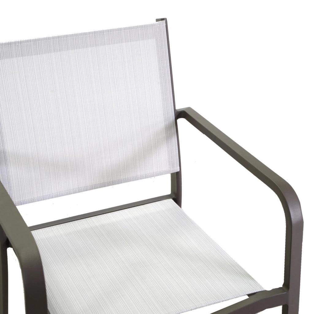 Sedia da Giardino 55x61xh84,5 cm in Alluminio e Texilene El Paso Marrone