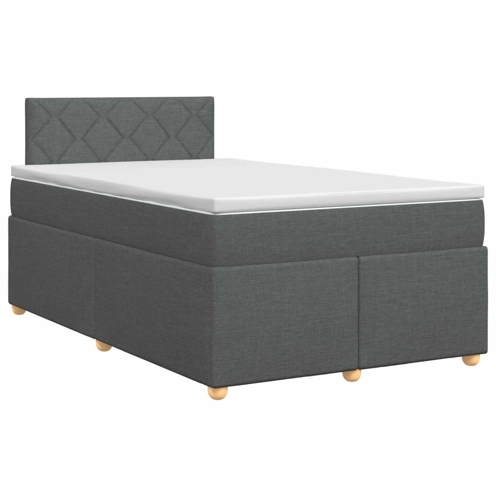 Letto box spring con materasso Grigio Scuro 120 x 200 cm 3450938