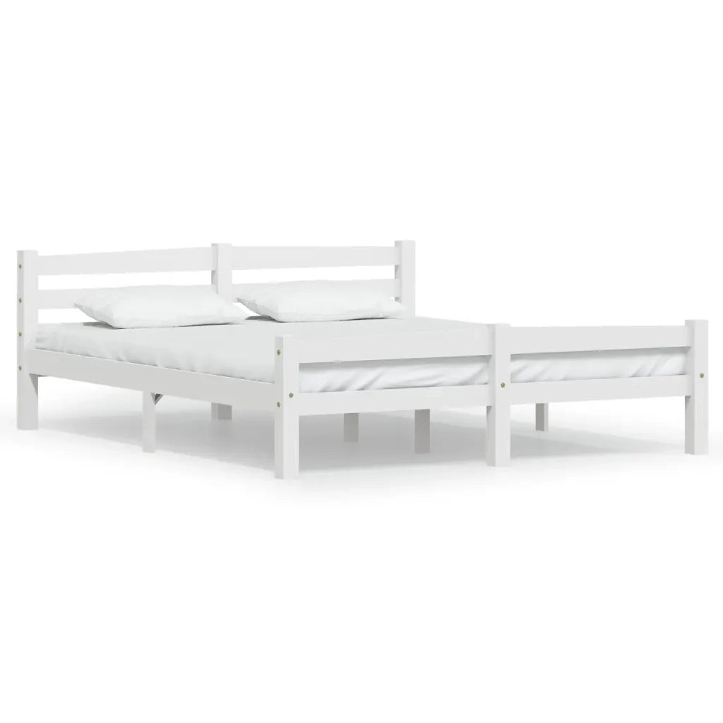 Giroletto senza Materasso Bianco 160x200 cm in Legno di Pino