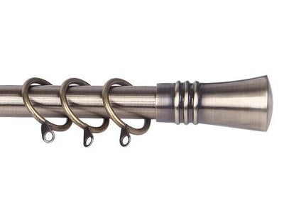 SCORRITENDA BRIXO ETRURIA TURBANTE FINITURA BRONZO BASTONE PER TENDE ARREDO CASA