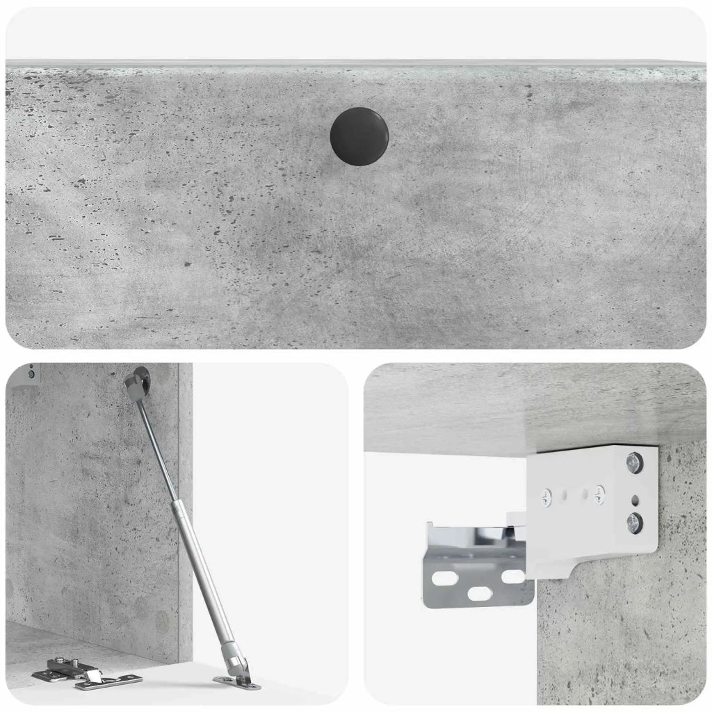 Mobile Porta TV da Muro 78,5 x 31 x 30 cm Grigio Cemento 899228
