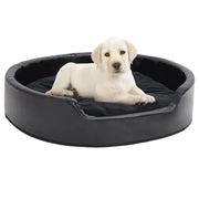 Lettino per Cani Nero 79x70x19 cm in Peluche e Similpelle 171262