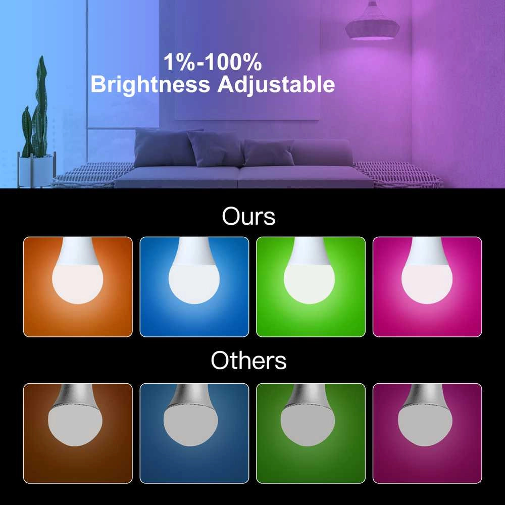 Lampada Led E27, ZigBee 3.0, RGB+CW, TUYA, Smart Life, AC 90-250V, 50/60HZ, 9W, 60X117mm, IP20, SHZ62709