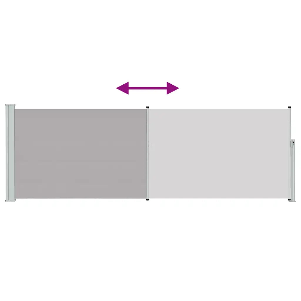 Tenda Laterale Retrattile per Patio-Tenda parasole per balcone 100x300 cm Grigio
