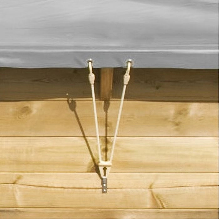 Copertura Invernale In Pvc 580 Gr/m² Per Piscine Bwt My Pool Odyssea, Tropic E Weva Ottagonali Allungate - 8,62 x 5,08 m Dimensione piscina: 6.63 X 4.23 m